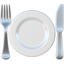 FORK AND KNIFE WITH PLATE